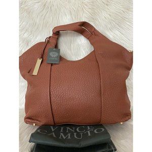 Vince Camuto Convertible Lamb Leather Pleated Tote - Steph warm spice bag